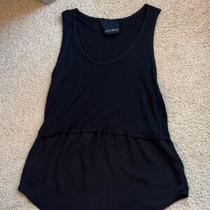 Harlowe & Graham Black Layered Tank Top